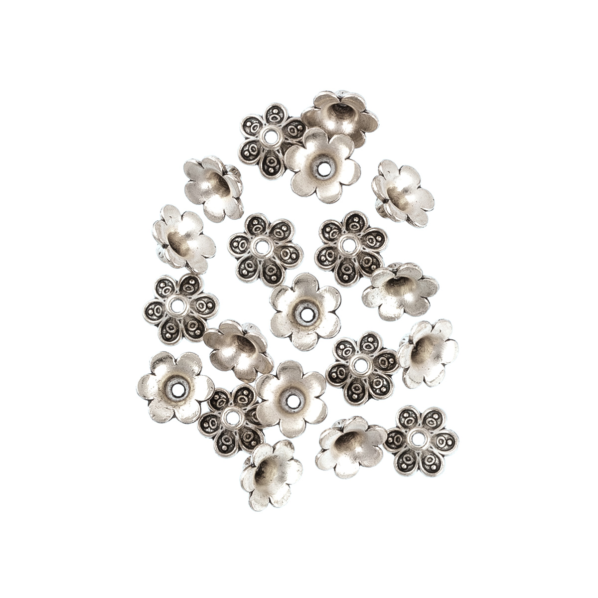 Розетка для бус "Zlatka" MFR-10 цв.01 античное серебро