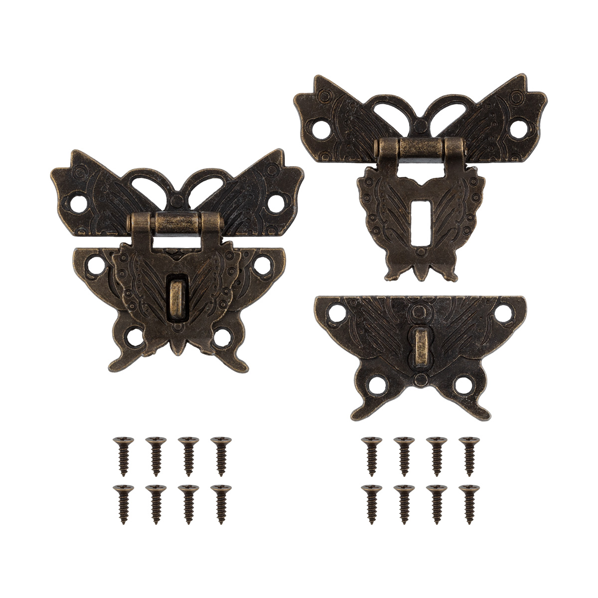 Замок для шкатулок декоративный "Промысел" WF-003 4,9*4,3см (1шт) цв.бронза