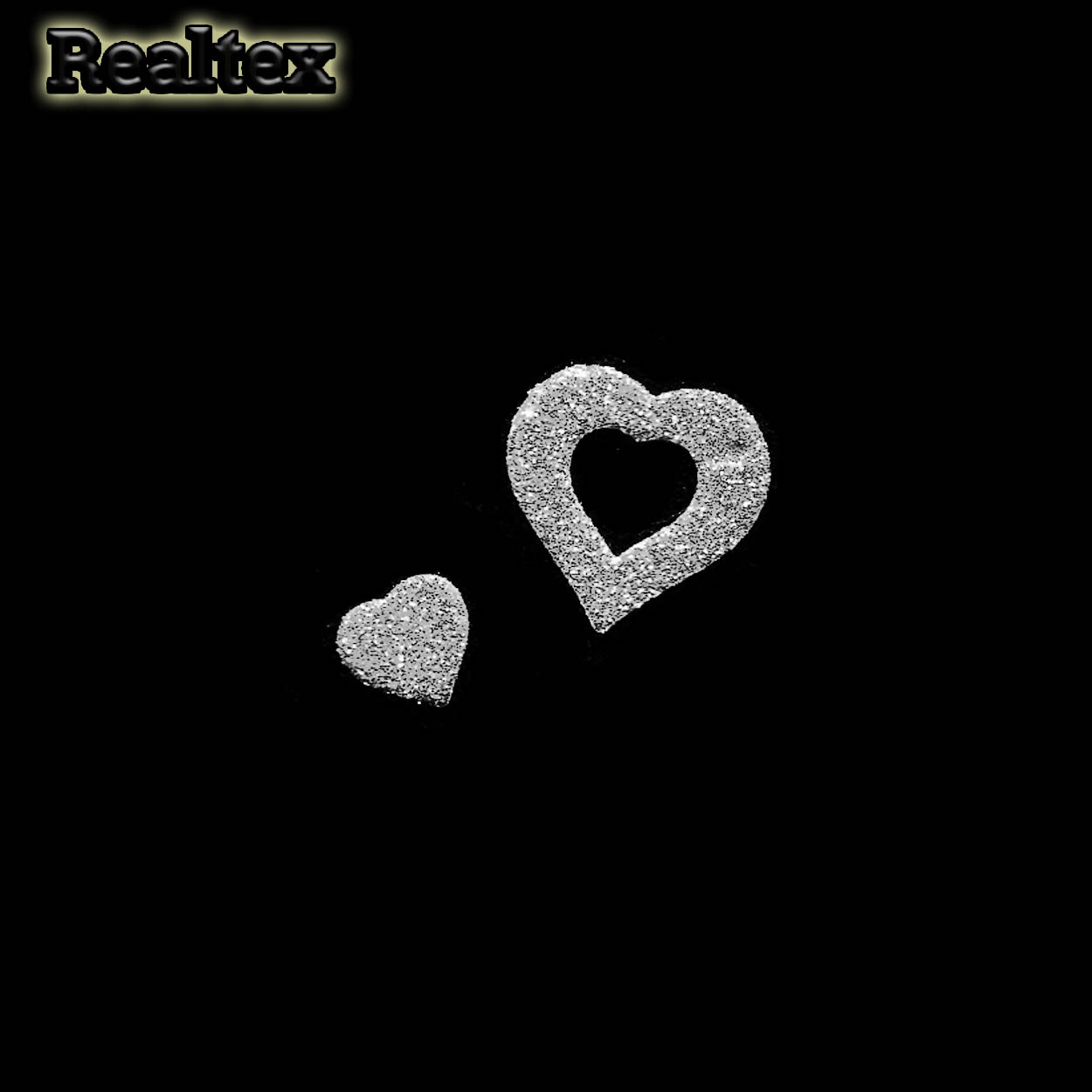 Набор "Сердечки" №01 из глиттерного фоамирана 25мм,14мм (2*10 шт) цв.серебро