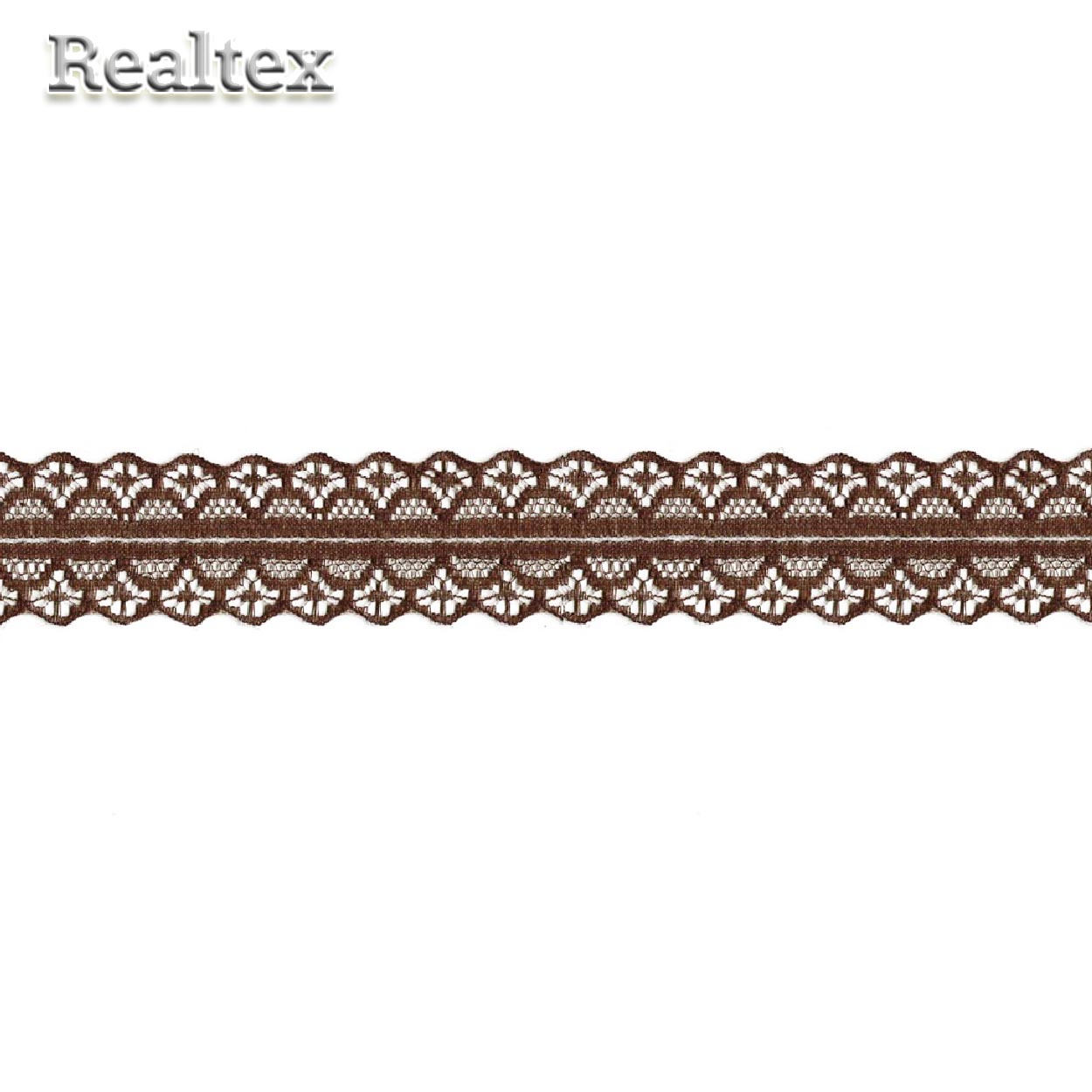 Кружево капроновое  30мм TBY 1659-1 (27,4м) цв.14 коричневый