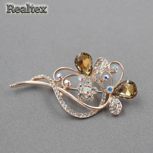 Брошь ювелирная Реалтекс R-094 цв.золото 