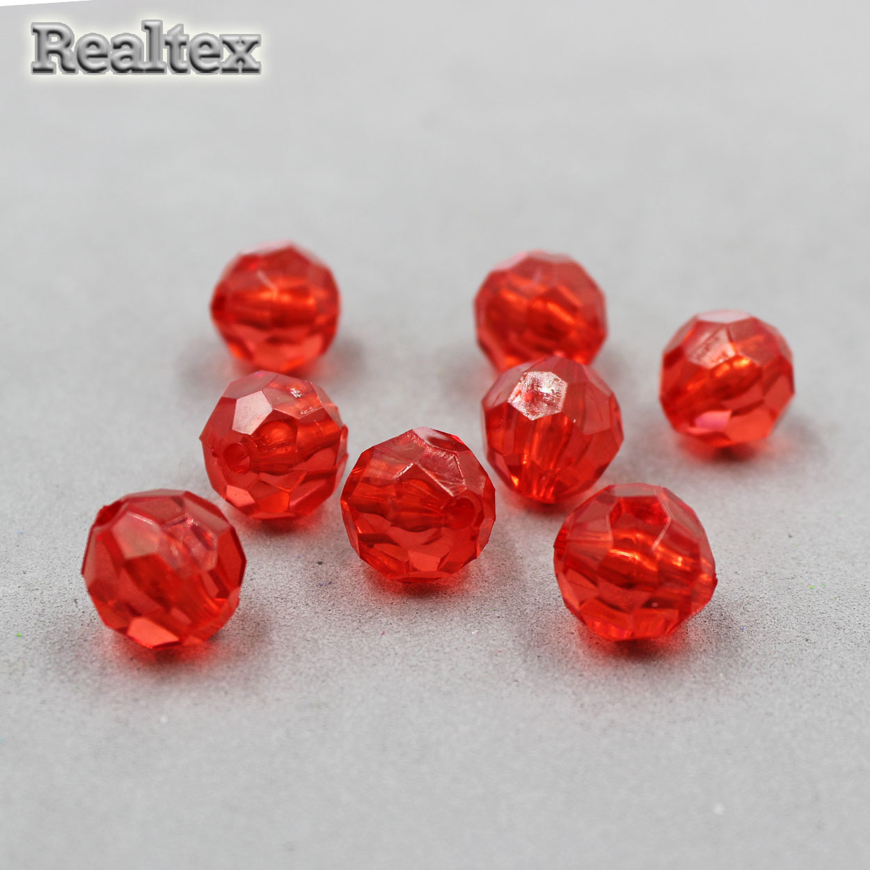 Бусины акриловые 3243 14мм (100гр) цв.04 красный