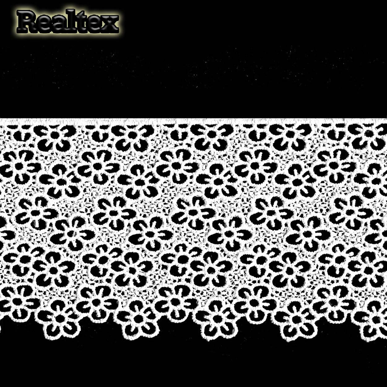 Кружево гипюр  82мм GGM-8202 "Gamma" (10м) цв.GP001WH белый