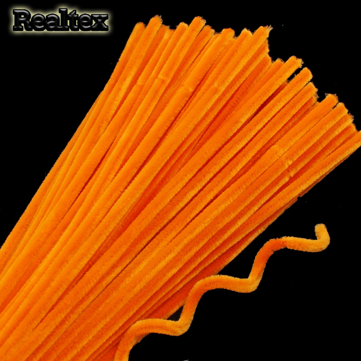 Проволока "Синель" Realtex для творчества N d-6мм 30см (100шт) цв.А-007 оранжевый