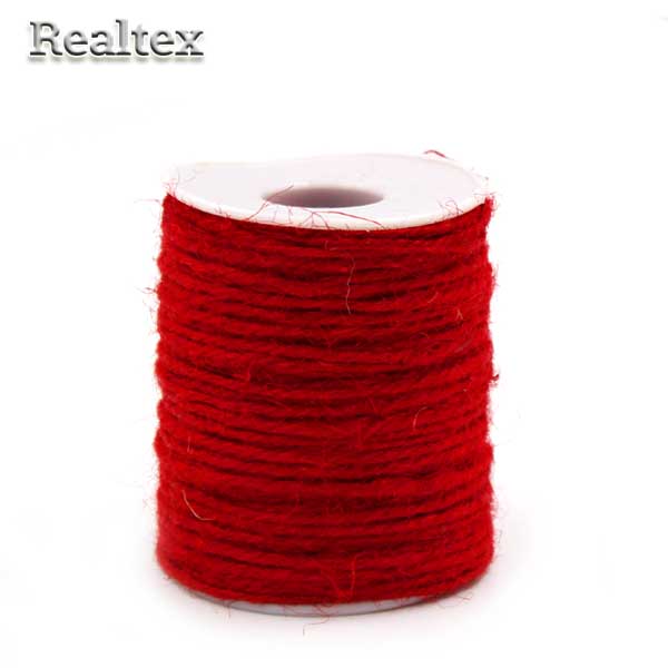Шнур льняной для рукоделия Realtex 2мм цв.красный