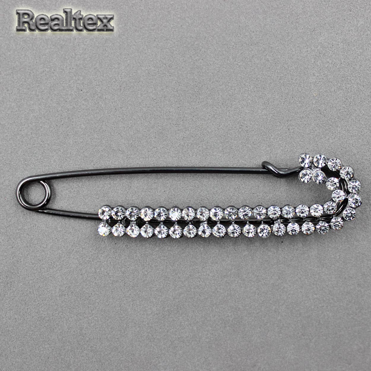 Булавки декоративные Realtex FD-025 75мм (2шт) цв.черный никель