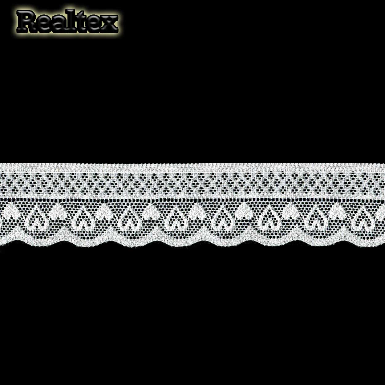 Кружево стрейч Реалтекс  30мм SY 1611 (20м) цв.светло-молочный