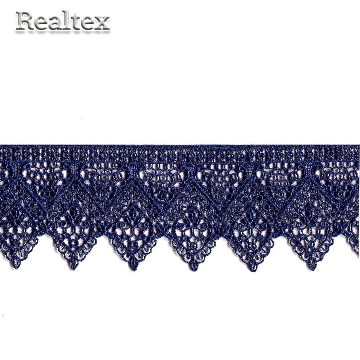 Кружево  гипюр  Realtex  51мм LF-92068 цв.05 темно-синий  