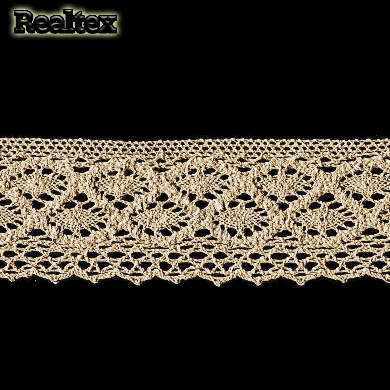 Тесьма вязаная 50мм TBY 6368 (10м) цв.36 светло-бежевый