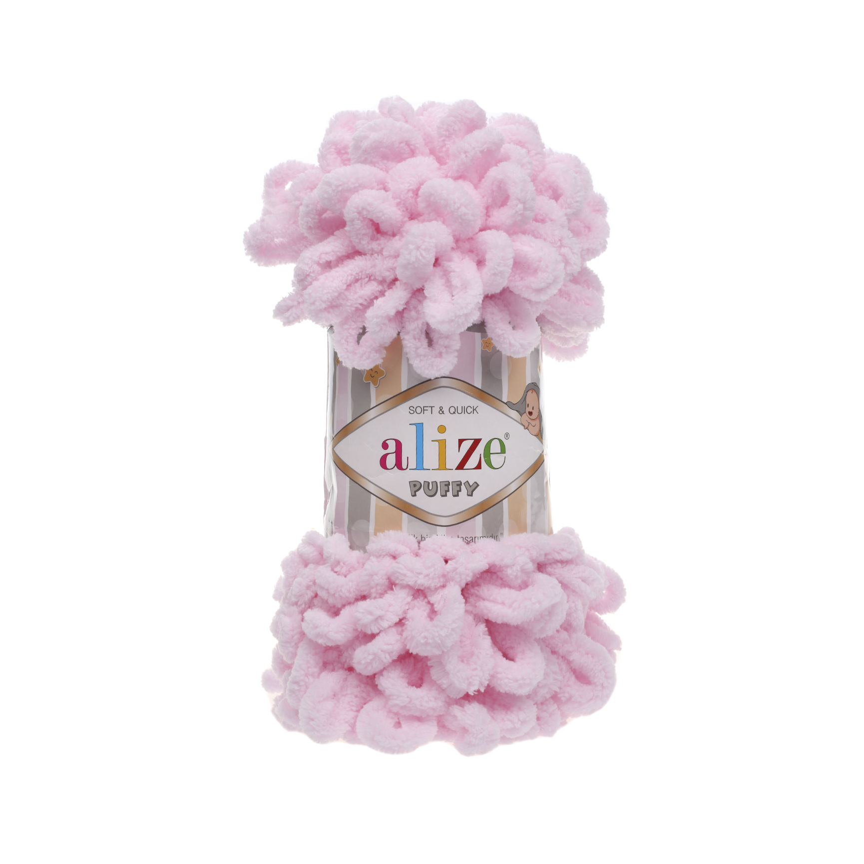 Пряжа Alize "Puffy" (100гр) цв.031 детский розовый