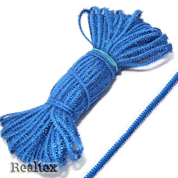 Тесьма металлизированная "Сороконожка" с3744г17 цв.электрик