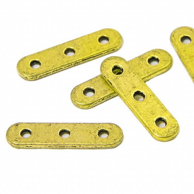 Разделитель для бус прямоугольный МБ.УТ16779 (5шт) цв.античное золото