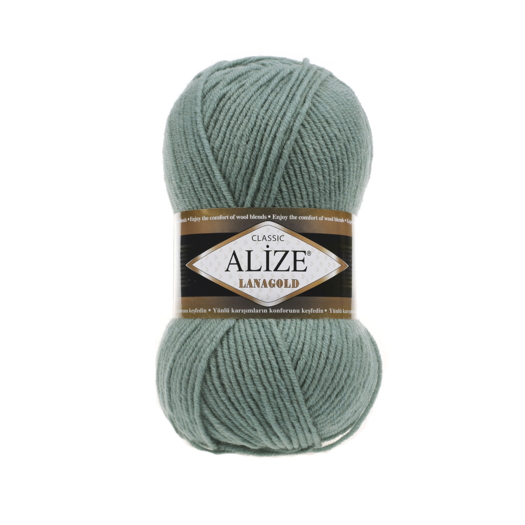 Пряжа Alize "Lana Gold" (0,5кг) цв.386 лазурный