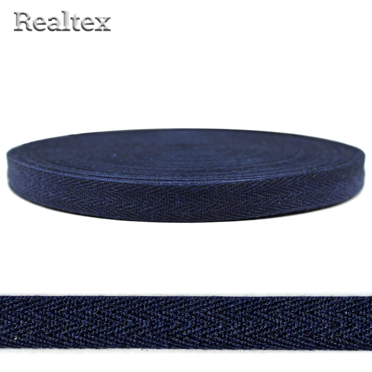 Тесьма киперная 15мм Realtex (50м) цв.23 темно-синий