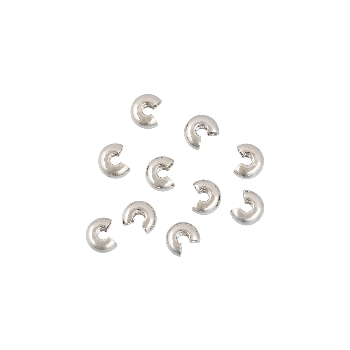 Кримп "Zlatka" FMK-X01 покрывной 4*2,5мм цв.01 серебро