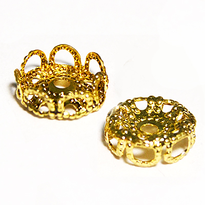 Розетка для бус 17-0013 10*4мм цв.золото