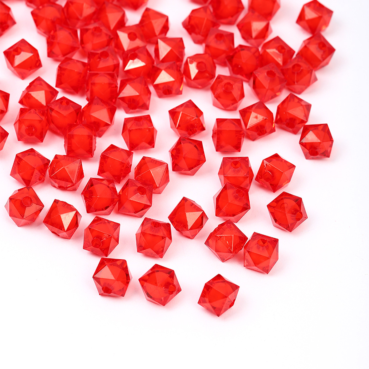 Бусины акриловые 3246 10мм (100гр) цв.04 красный