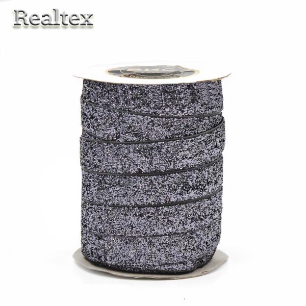 Лента бархатная люрекс RS 20мм цв.29 графит