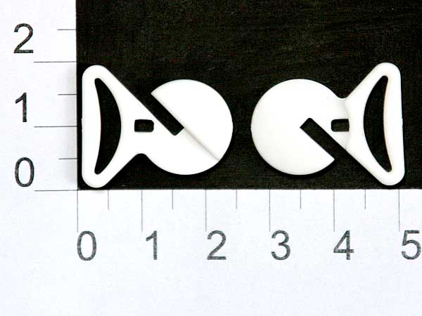 Застежка пластиковая XZD-15B 12мм цв.белый 