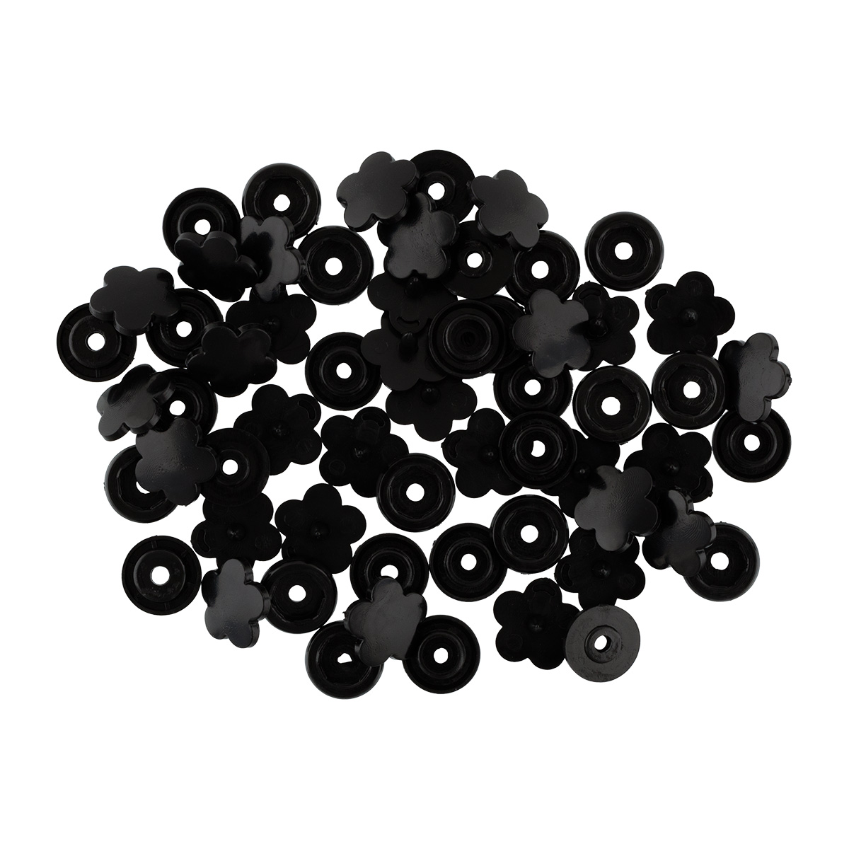 Кнопка рубашечная POM-12 пластик 12мм (100шт) цв.002 чёрный 