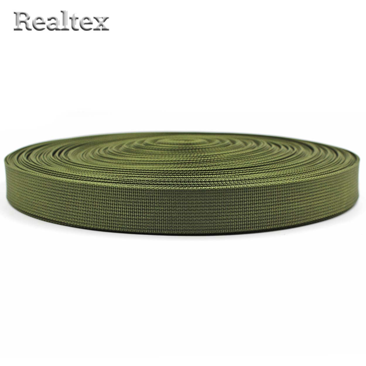  Лента ременная Realtex Premium 25мм (45,7м) цв.20 хаки