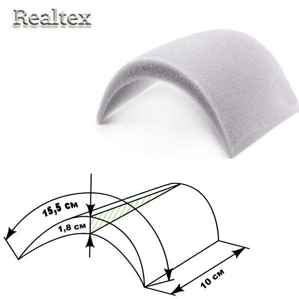 Заготовка подплечник Вт-14 (25пар) цв.серый