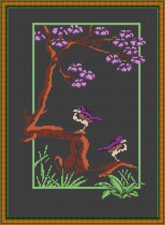 Набор для вышивания Орннамент ЯМ-007 "Две птахи" 