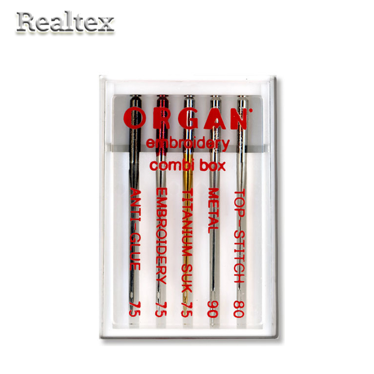 Иглы БШМ ORGAN вышивальные COMBI (5игл) в пенале