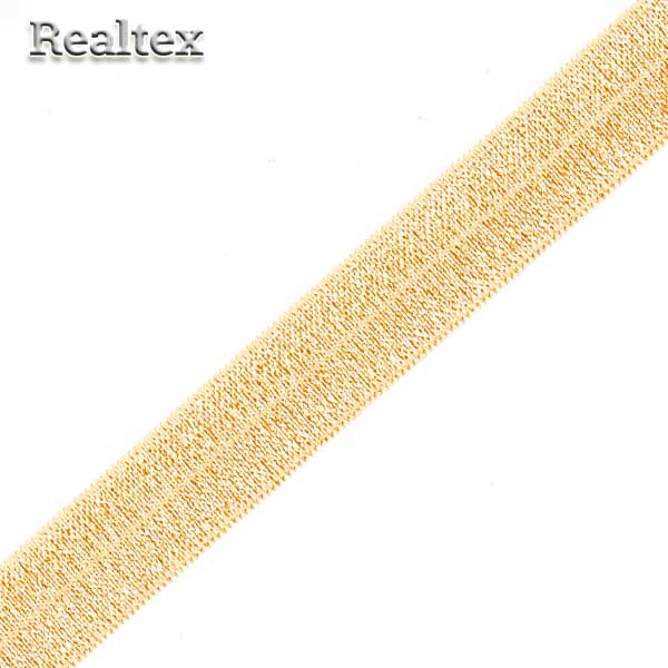 Косая бейка стрейч блестящая 15мм (50м) цв.F149 бежевый