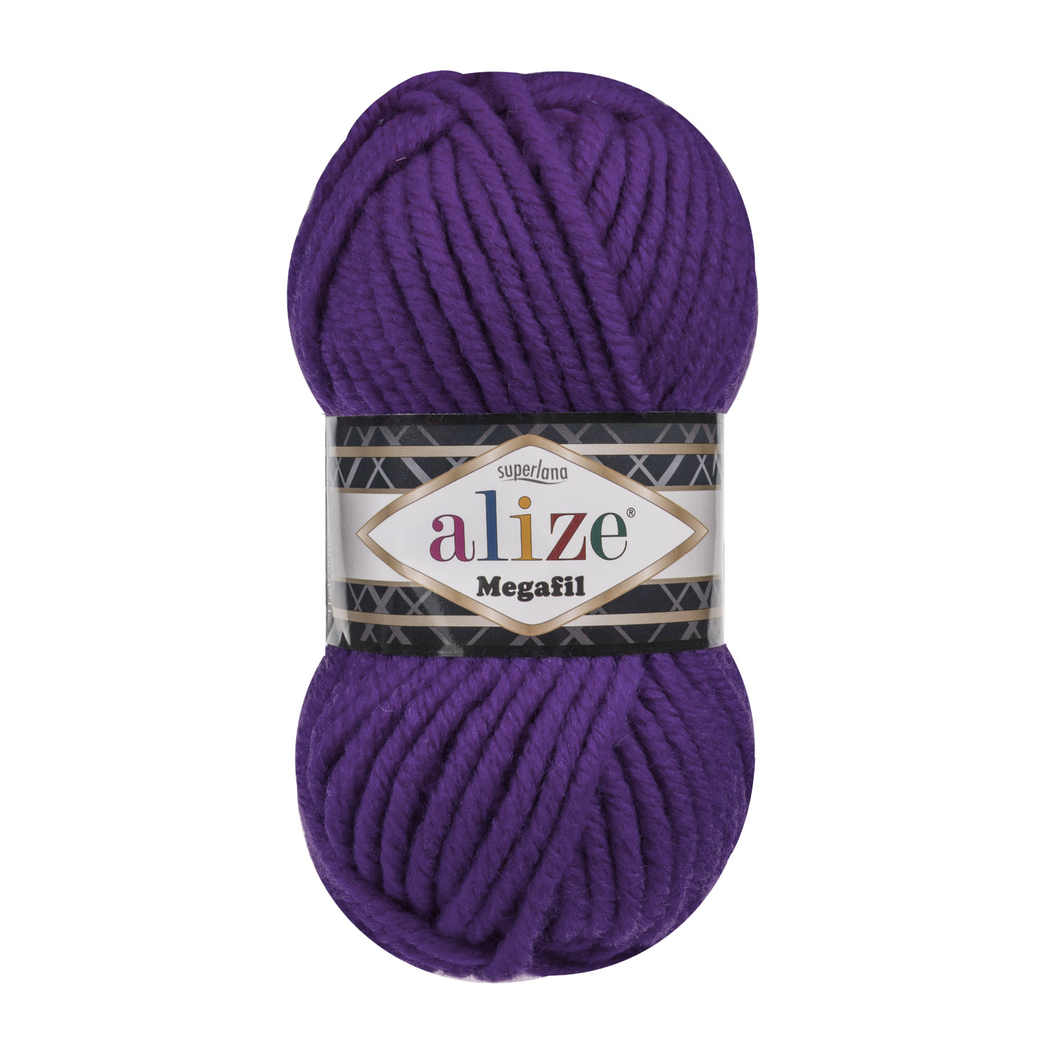 Пряжа Alize "Super Lana Megafil" (100гр) цв.111 фиолетовый