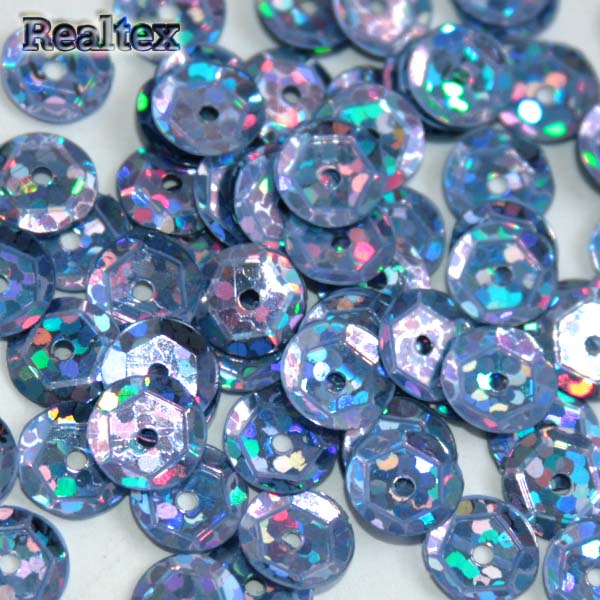 Пайетки "Астра" (10гр) "граненые" 6мм цв.50126 сиреневый голограмма