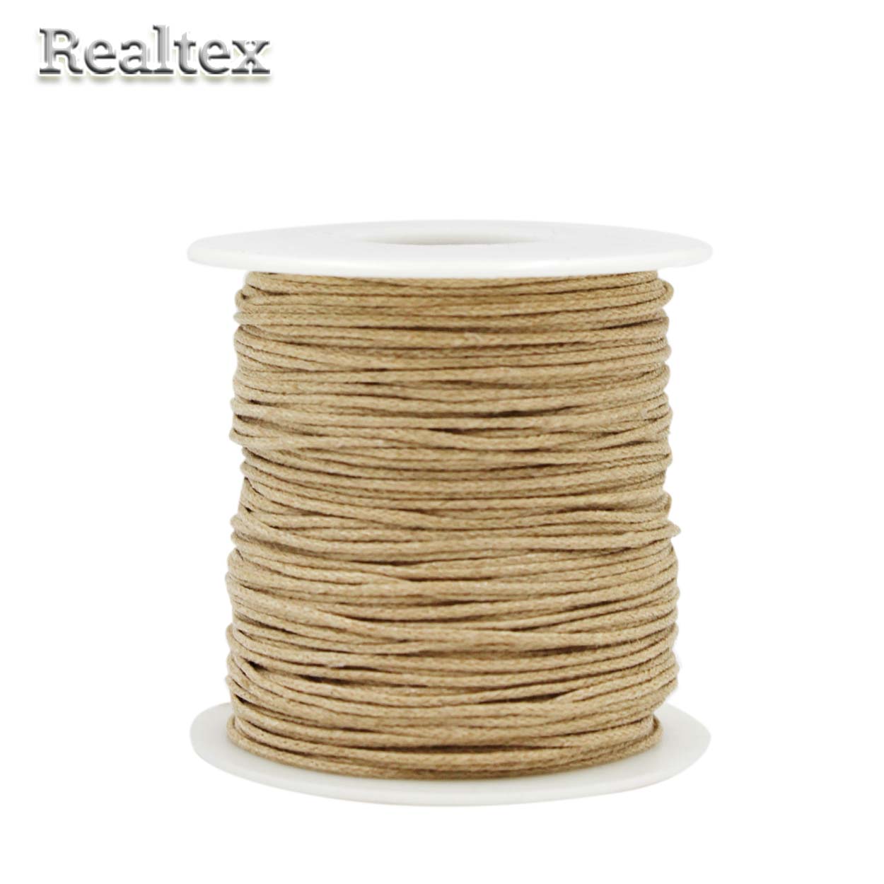  Шнур вощенный Realtex 1мм цв.278 бежевый