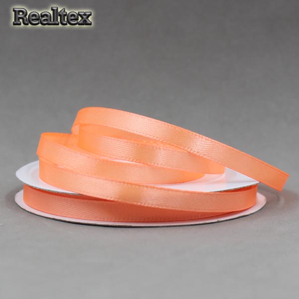Лента атласная 6мм Realtex (27,4м) цв.022 персик