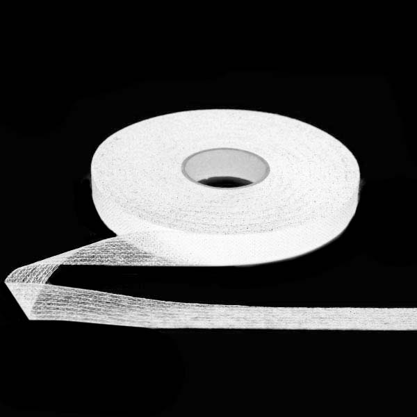 Лента нитепрошивная клеевая по долевой 15мм RS (91,5м) цв.белый