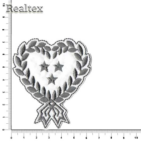 Термоаппликации 53417 "Три звезды" цв.белый