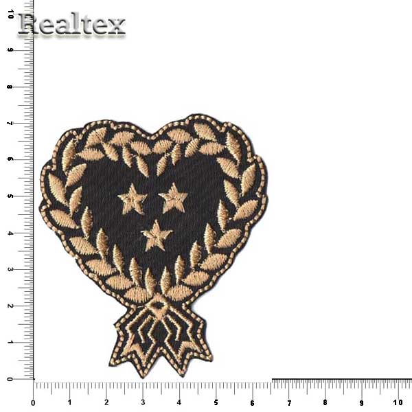 Термоаппликации 53417 "Три звезды" цв.черный/белый