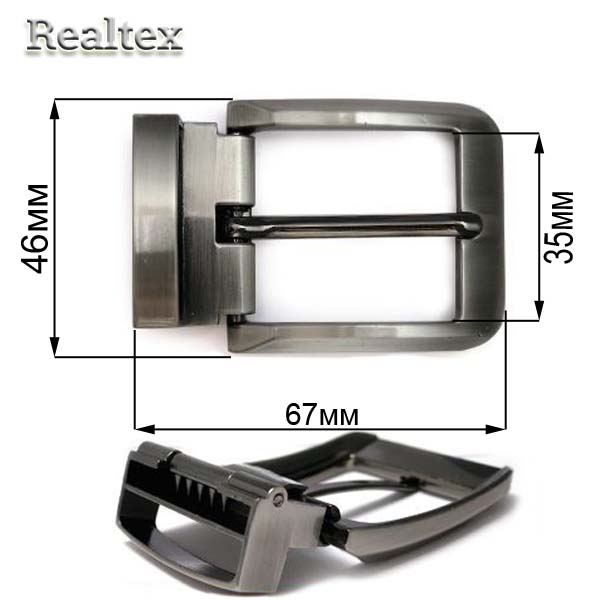 Пряжка металлическая ГМХ 14629 35мм цв.тертый черный никель
