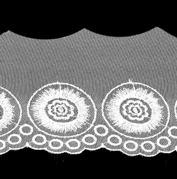 Кружево на сетке 150мм 57-4176 цв.белый