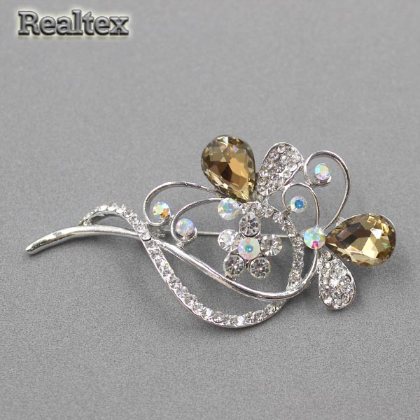 Брошь ювелирная Реалтекс R-094 цв.серебро 