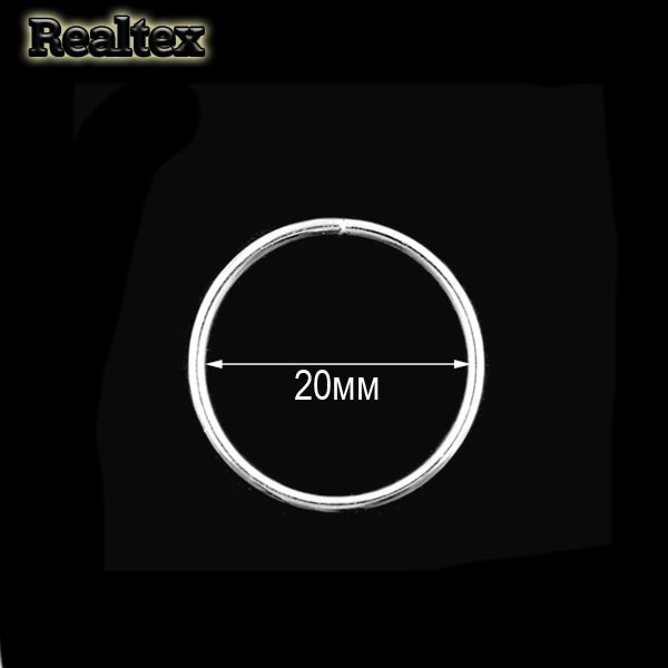 Кольцо разъёмное металлическое 20*2,0мм RS цв.никель
