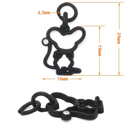 Пуллер для бегунка ГТП 13949 цв.чёрная резина