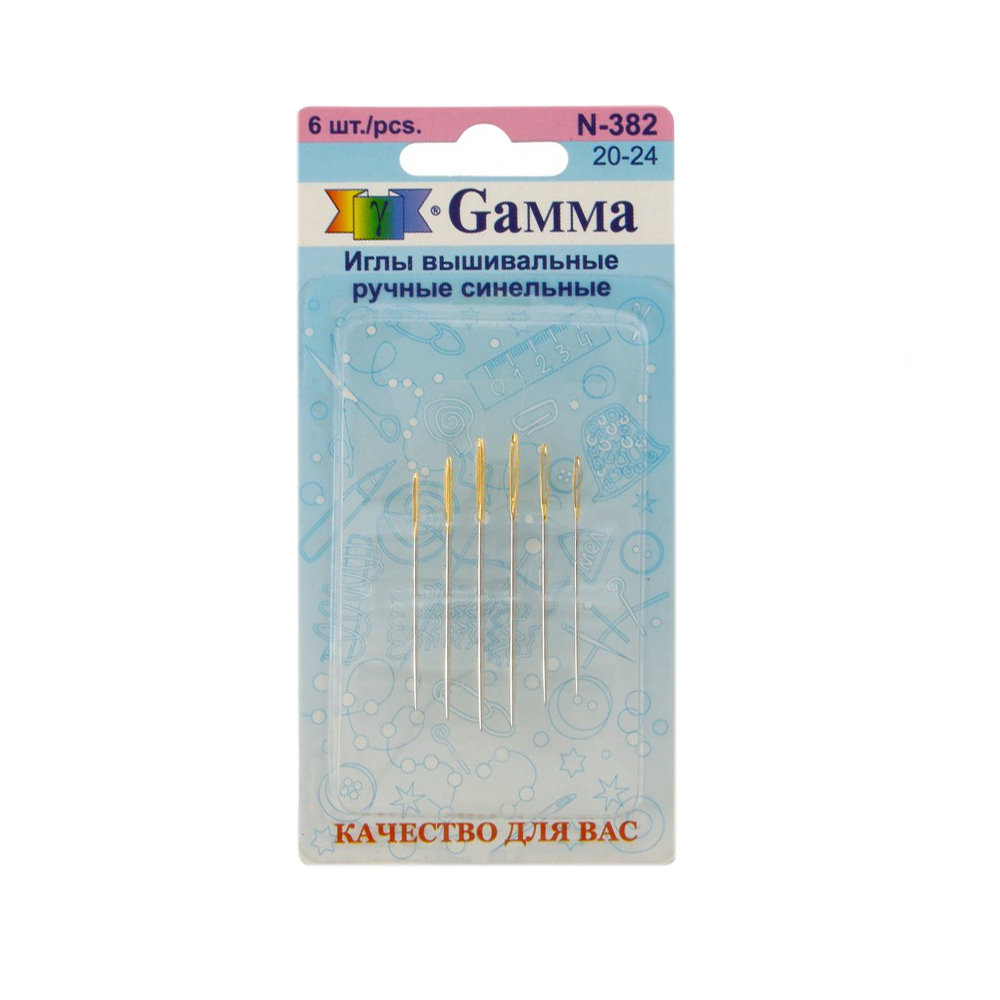 Иглы N-382 синельные №20-24 "Гамма" 