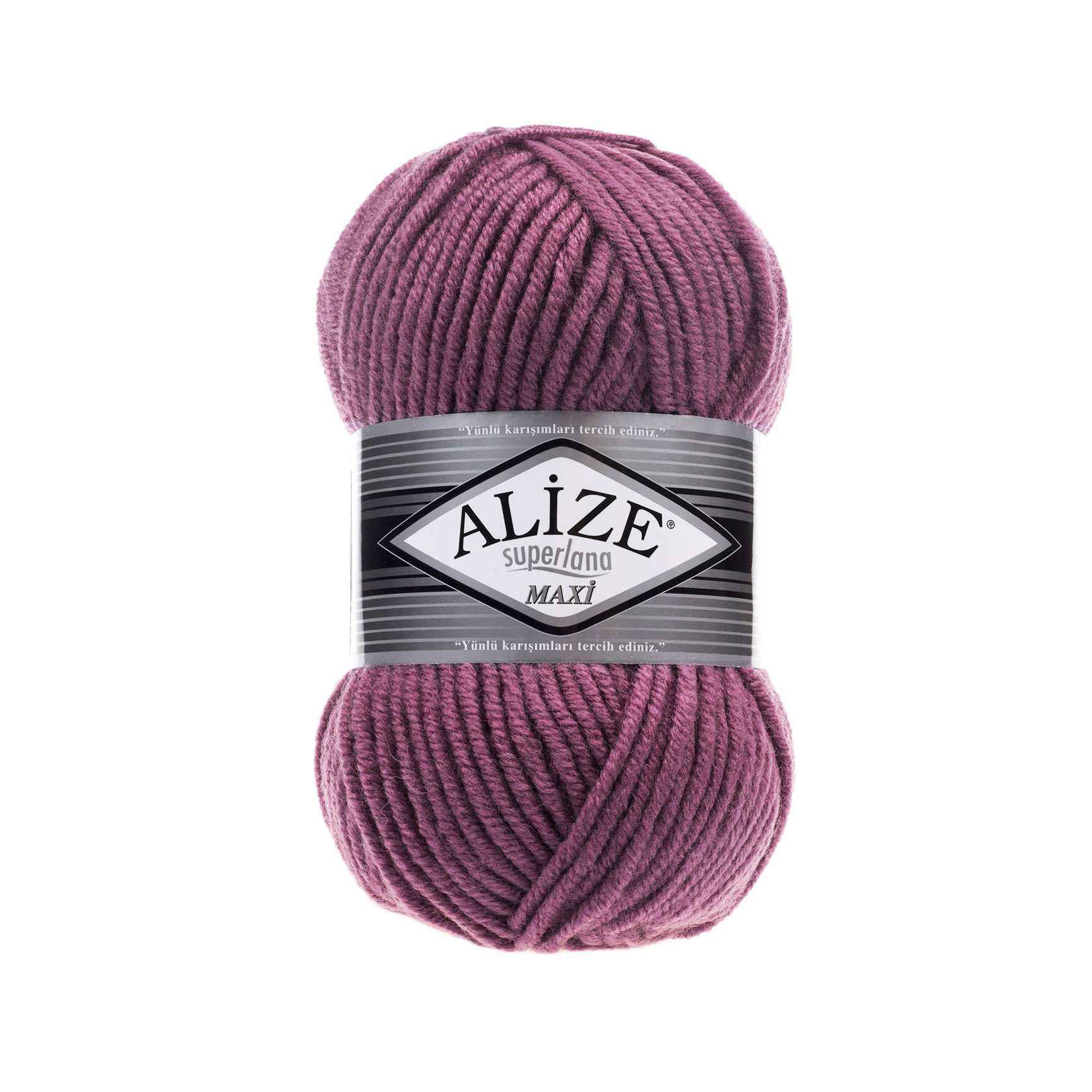 Пряжа Alize "Super Lana Maxi" (100гр) цв.440 тёмная роза