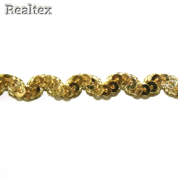 Тесьма металлизированная 10мм MTR-10 цв.золото 