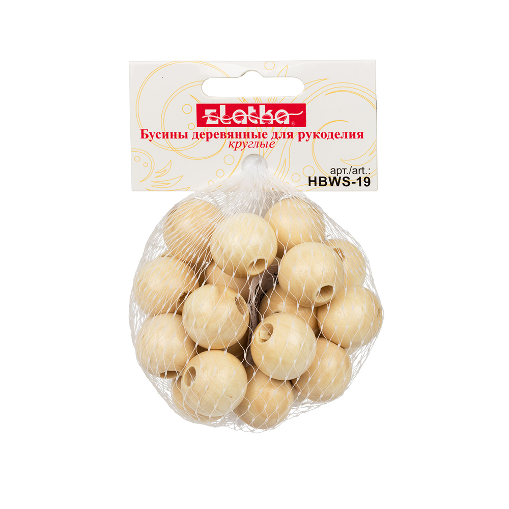 Бусины декоративные деревянные HBWS-19 