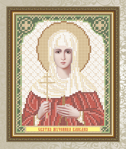 Рисунок на ткани VIA-5126 "Св.Мч.Клавдия " (Art Solo)