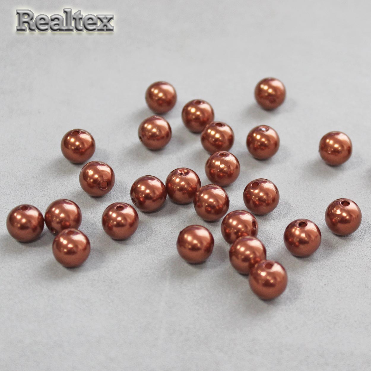 Бусины  6мм "Zlatka" PB-1 (50шт) цв.65 медь