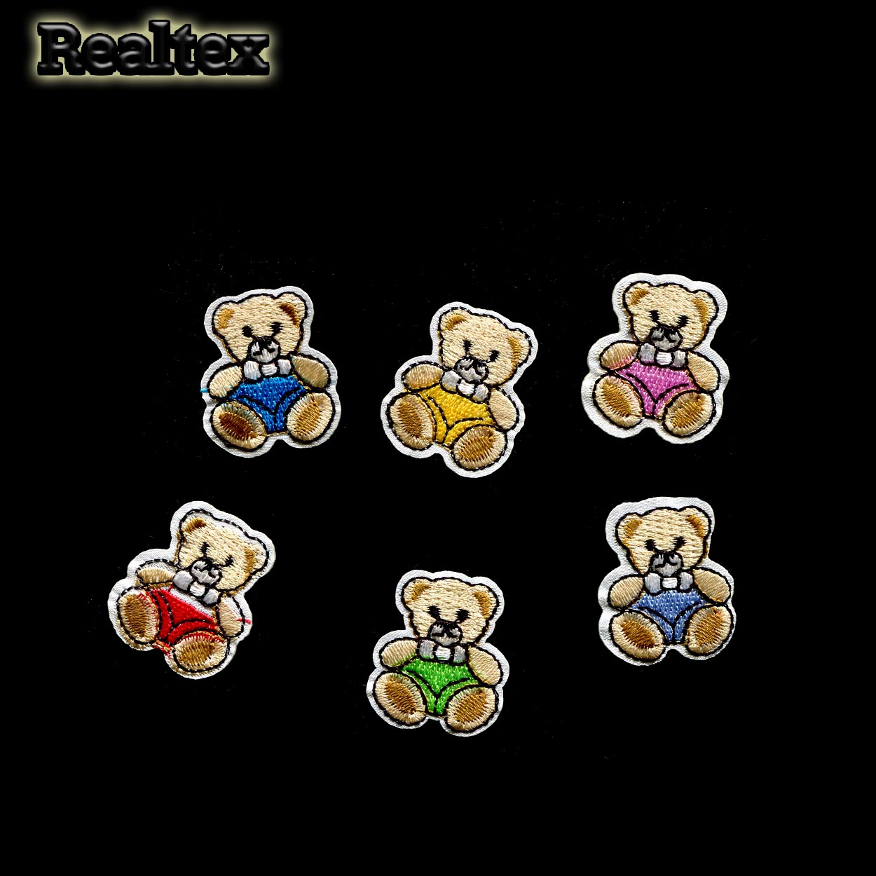 Термоаппликации детские Realtex R-0407 "Мишка" цв.ассорти