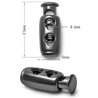 Фиксатор пластиковый Б003 (50шт) цв.черный никель