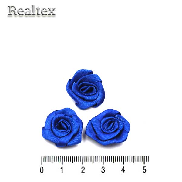 Розочки пришивные атласные Realtex R-3 цв.электрик